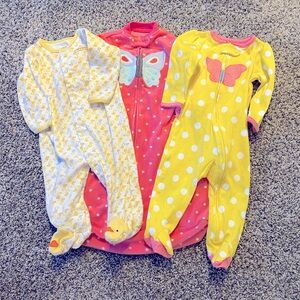 Carters Baby Girl Pajama Lot